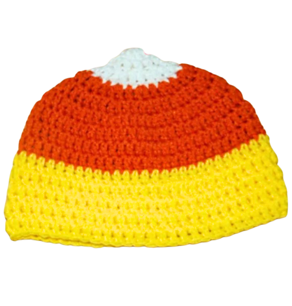 crochet candy corn hat
