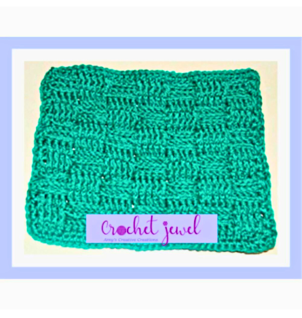 crochet Basket Weave Washcloth