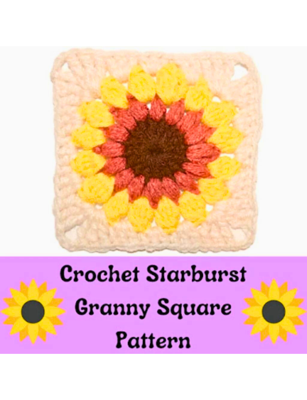 crochet starburst granny square