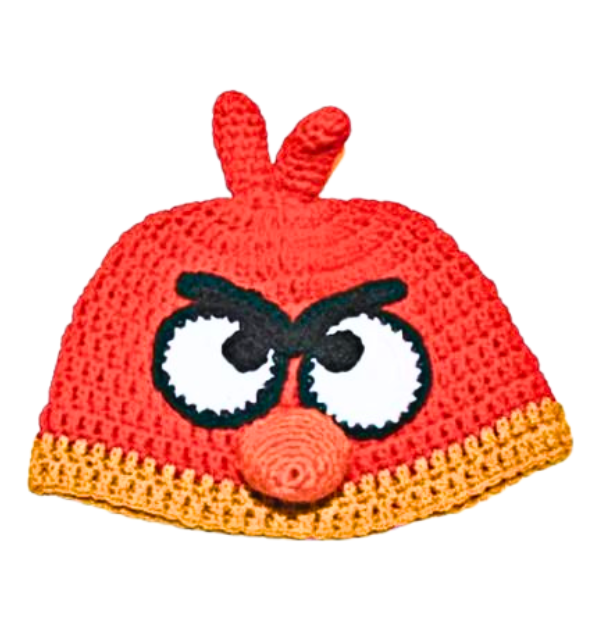 crochet angry bird hat