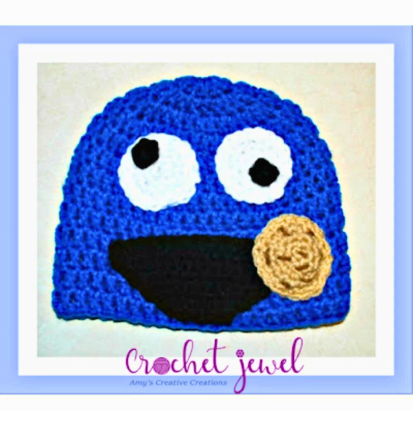crochet cookie monster hat 