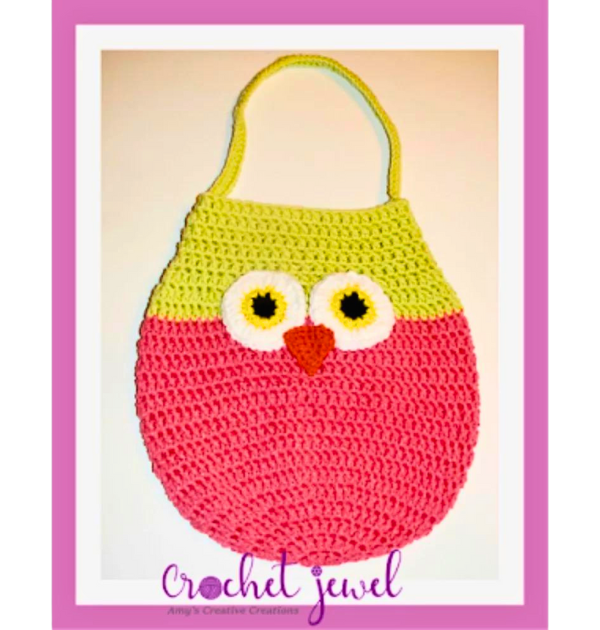 crochet owl bag 