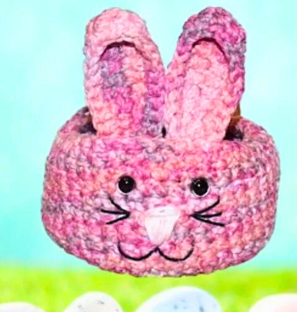 crochet bunny basket 