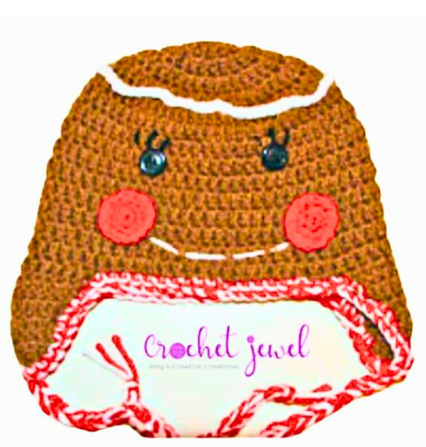 crochet gingerbread hat 