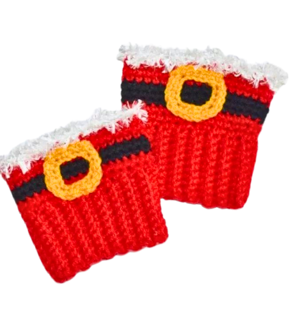 crochet santa boot cuffs 