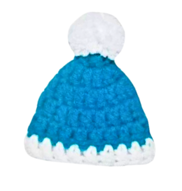 crochet santa hat ornament 