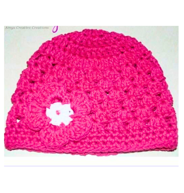 crochet shell hat