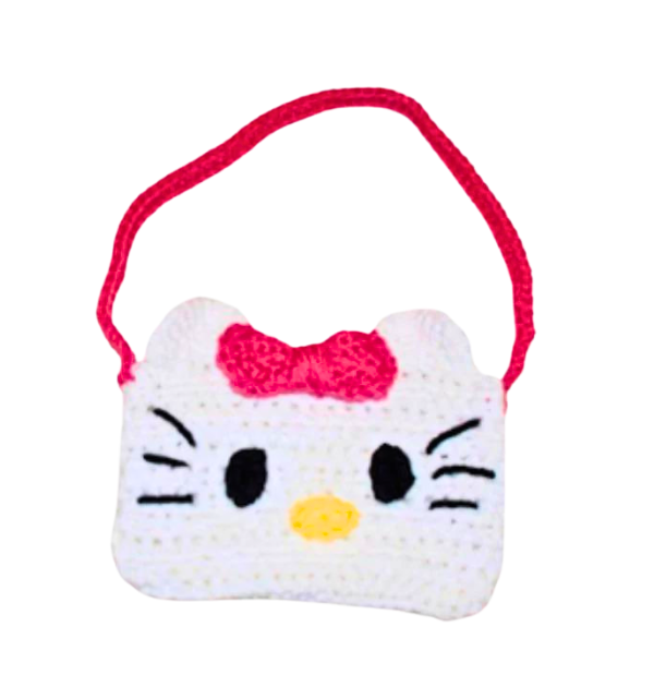 crochet hello kitty purse