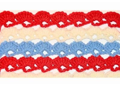 crochet shell blanket