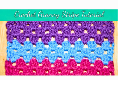 Crochet Granny Stripe Stitch Blanket Tutorial