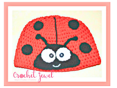 crochet ladybug hat