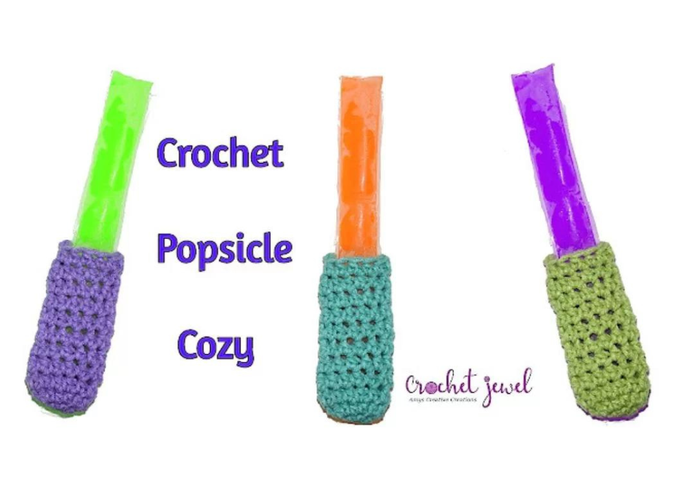 crochet popsicle cozy 