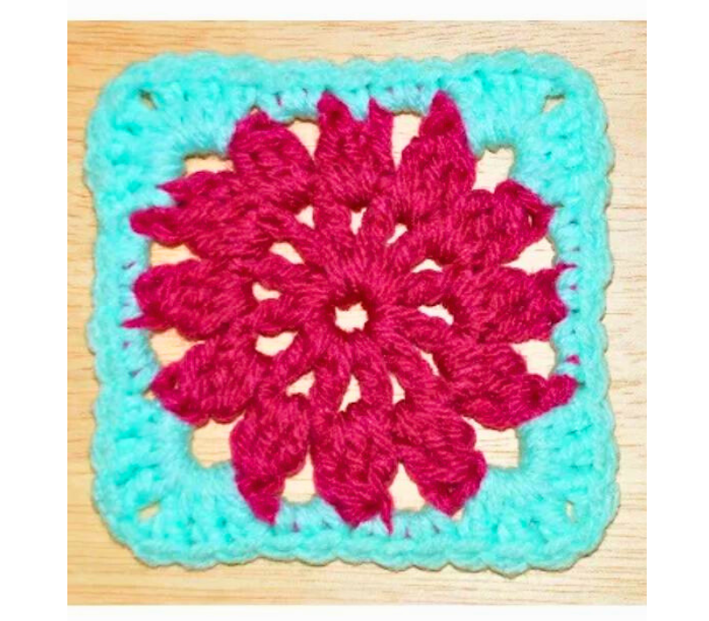 How to Crochet Flower Granny Square