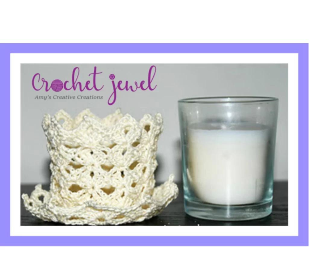 crochet Shell Candle Holder