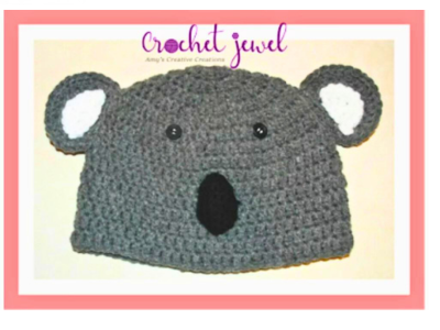 crochet koala bear hat 