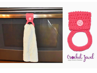 crochet towel holder 