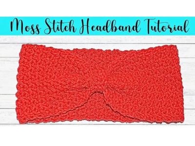 crochet moss stitch headbnd