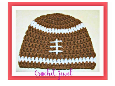 crochet football hat 