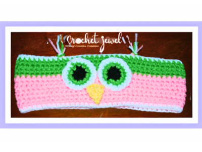 crochet owl headband