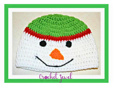 crochet snowman hat 
