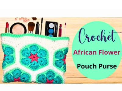 crochet African Flower Purse