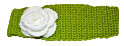 crochet rose headband