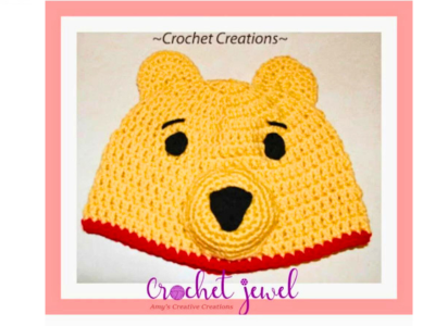 crochet Winnie the Pooh Inspired Hat 