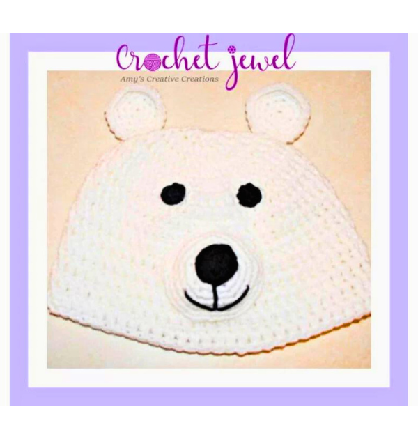 crochet polar bear hat 