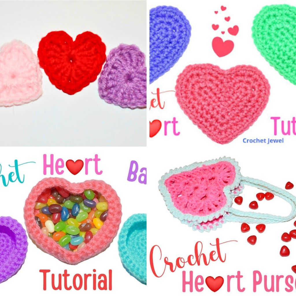 crochet granny square heart 