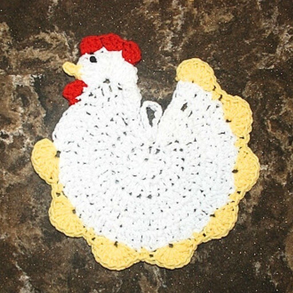 Crochet Chicken Potholder 
