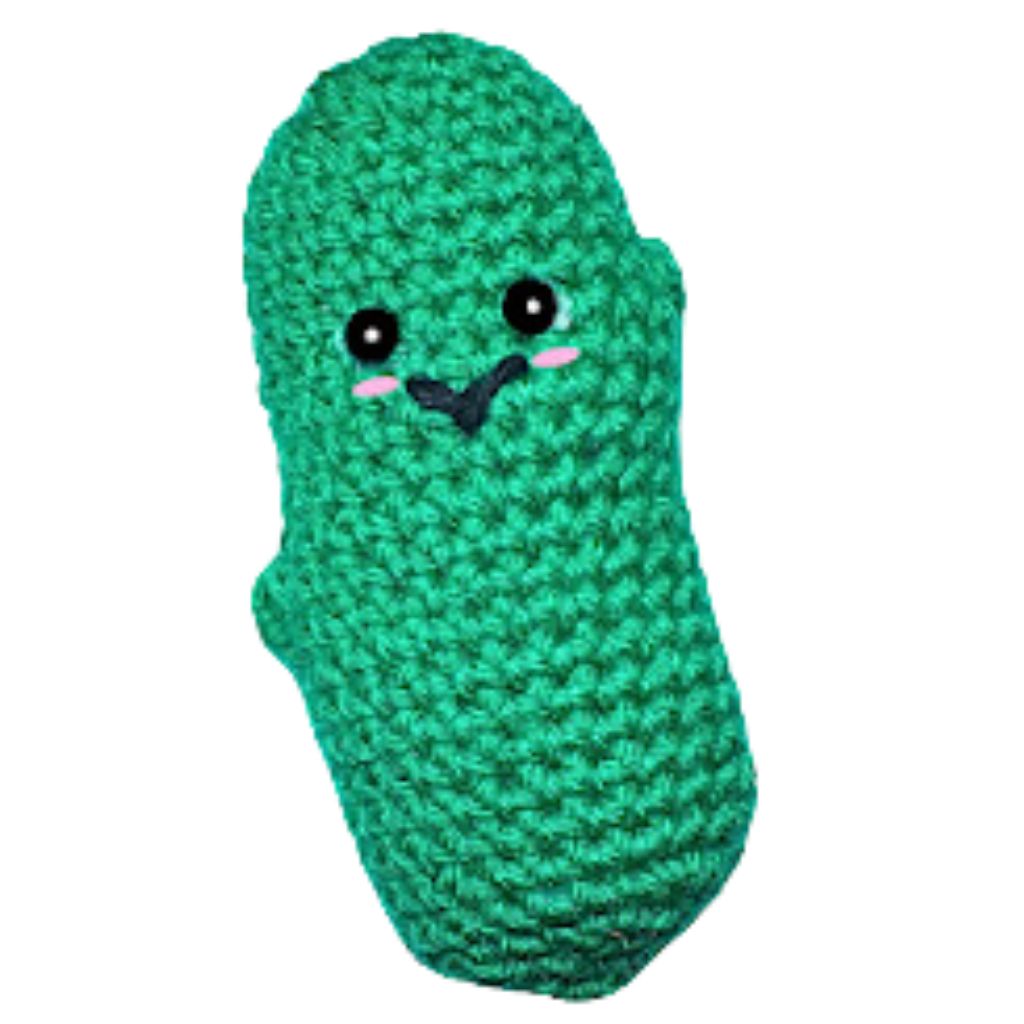 How to Crochet a Cute Pickle Tutorial Pattern - Amys DIY Frugal Life