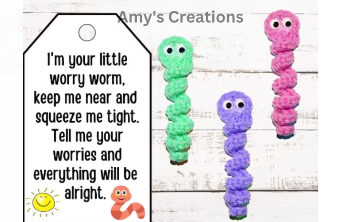 crochet worry worm