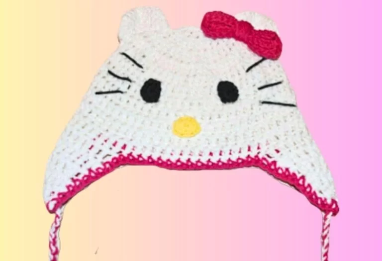 crochet hello kitty cat hat 
