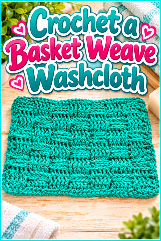 How to Crochet a Basket Weave Washcloth