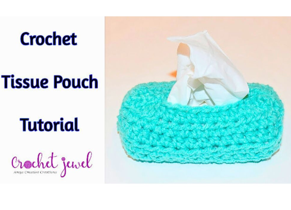 crochet tissue box cozy
