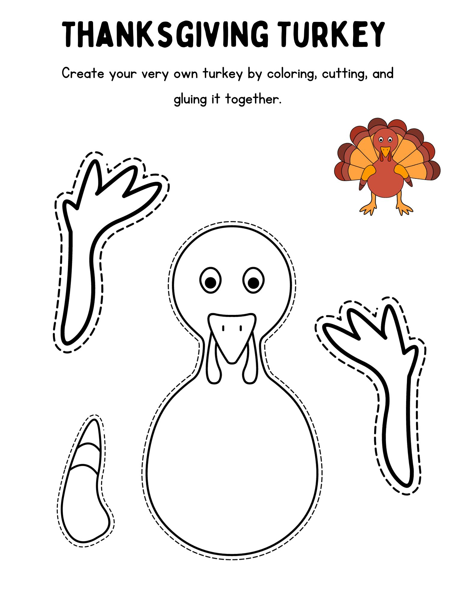Thanksgiving Creativity with a Free Printable Turkey Templates - Amys ...
