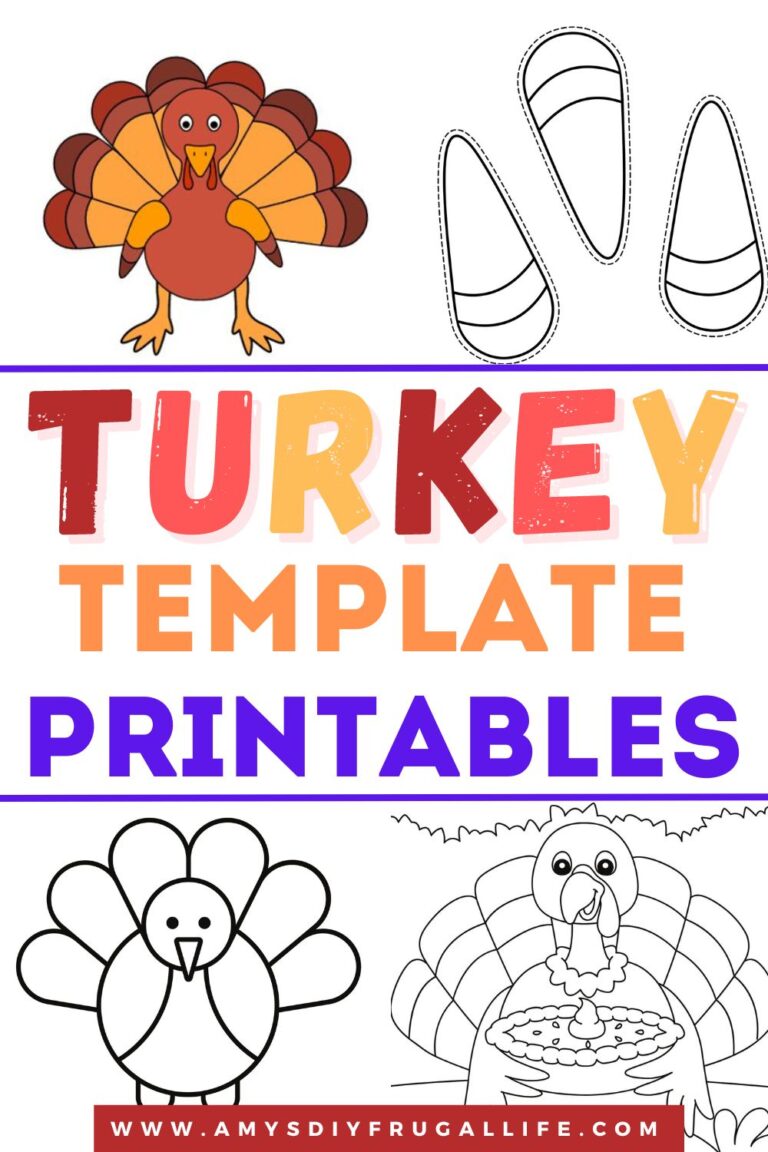 Thanksgiving Creativity with a Free Printable Turkey Templates - Amys ...