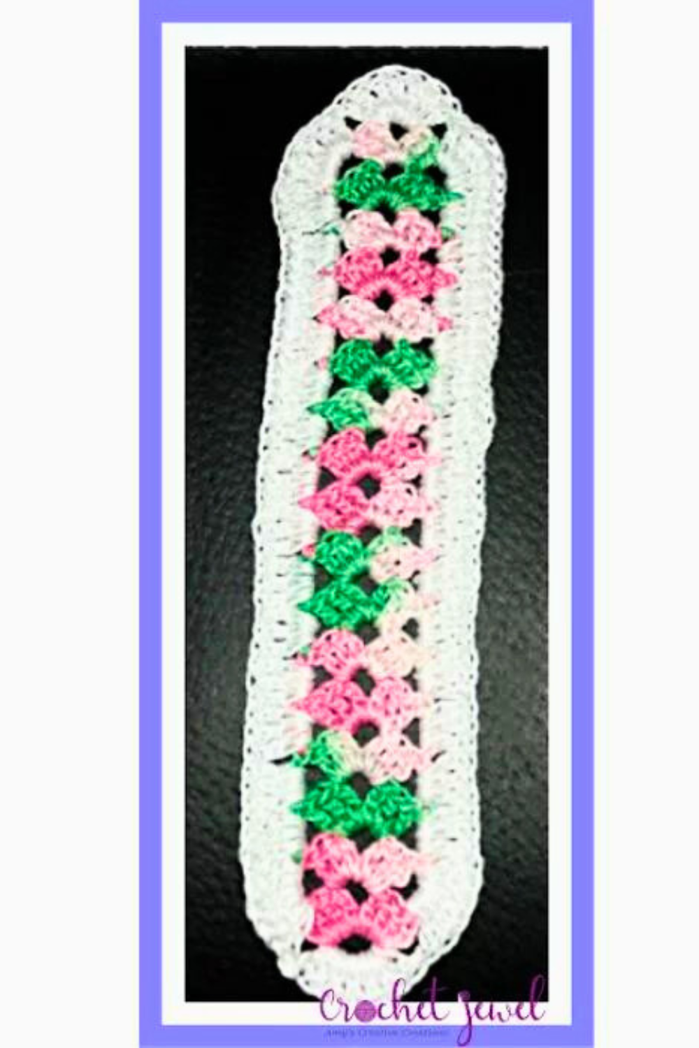 crochet shell bookmark 