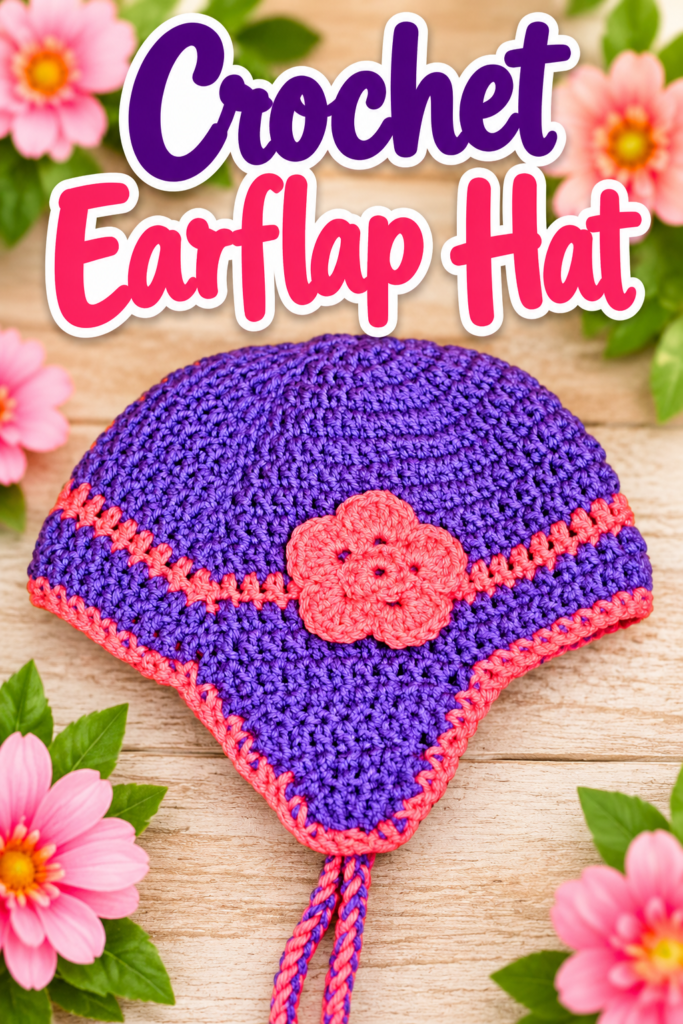 How to Crochet Ear Flap Hat
