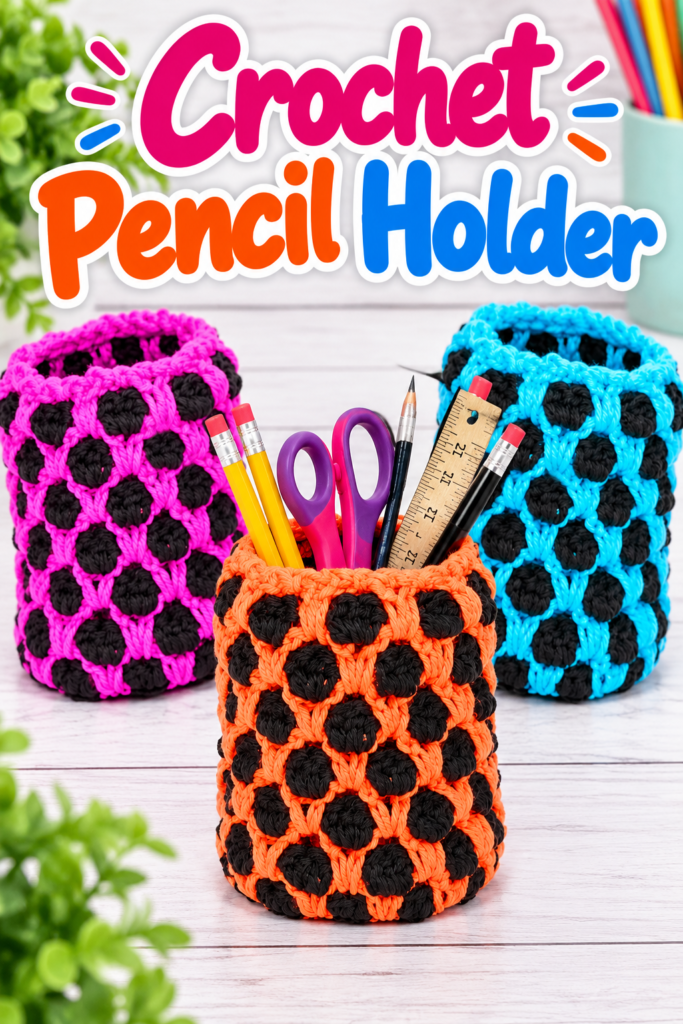 How to Crochet a Pencil Holder
