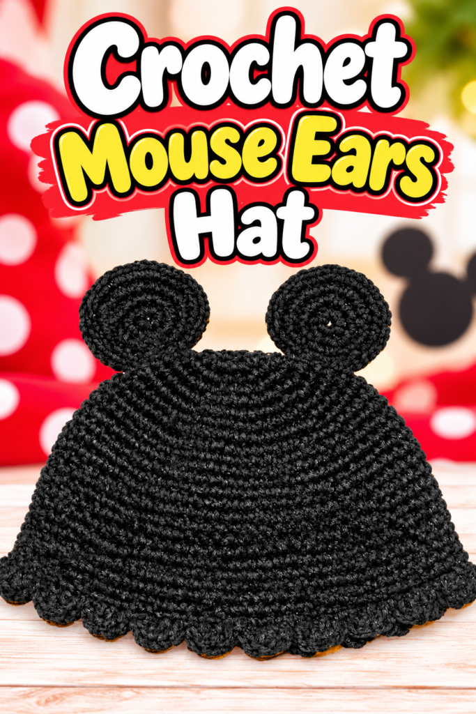 How to Crochet a Simple Mickey Mouse Ears Hat