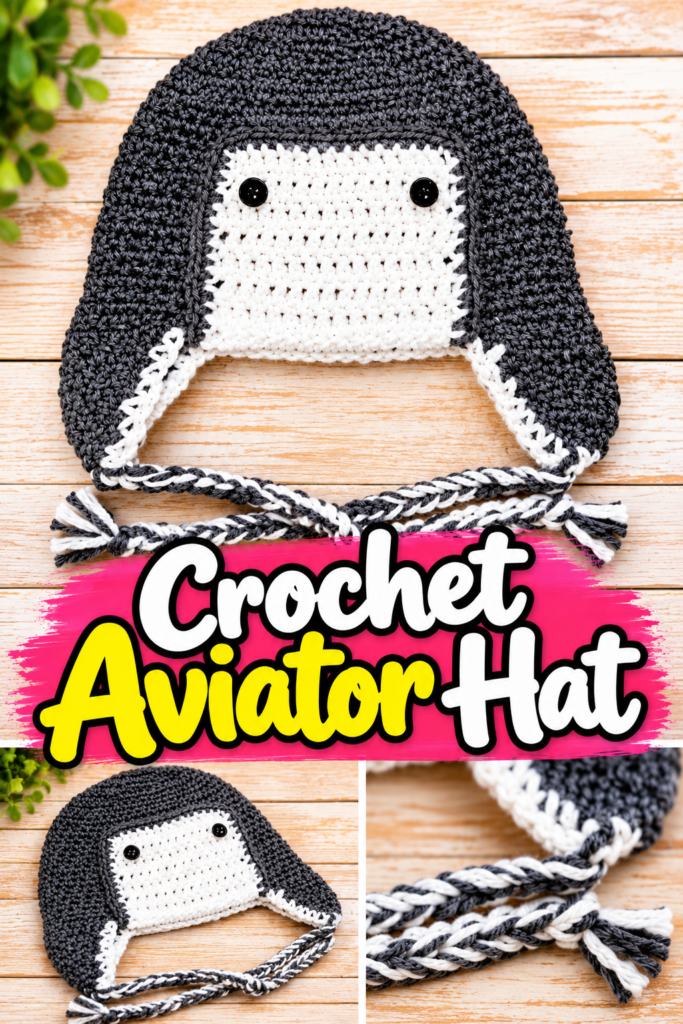 How to Crochet an Easy Aviator Hat Pattern