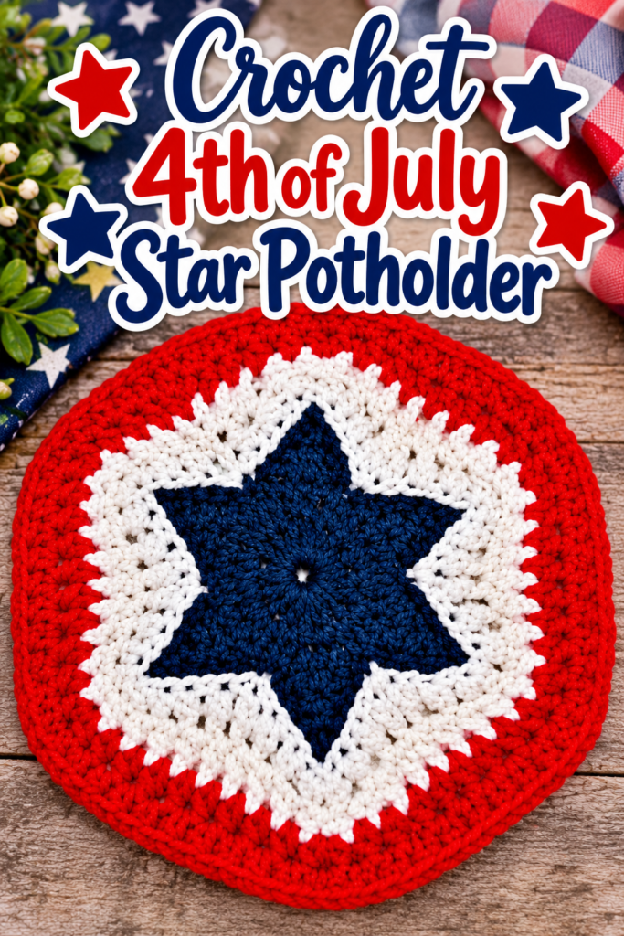 Crochet a Fun 4th of July Star Potholder
