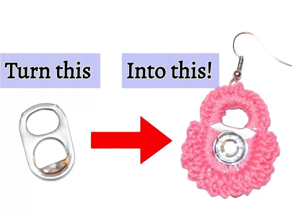 Crochet Soda Tab Earrings