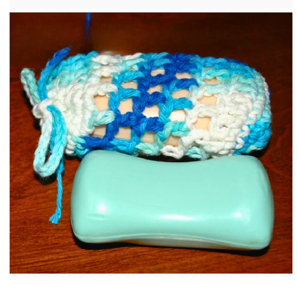 crochet soap holder 