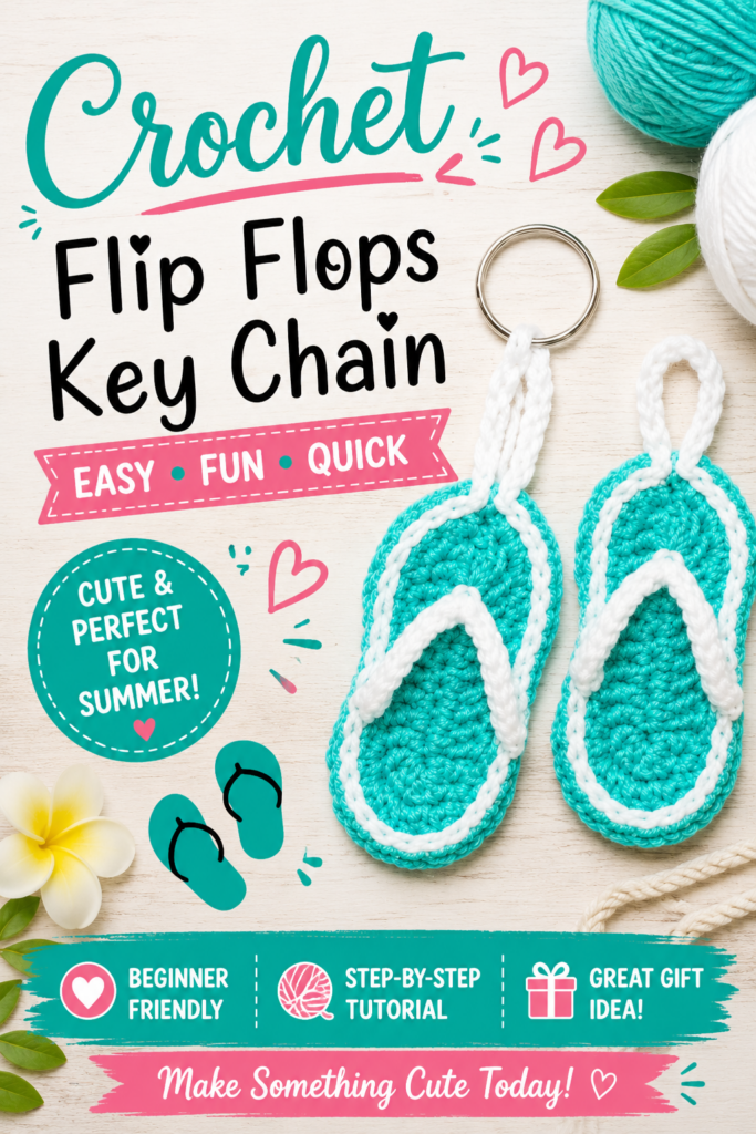 How to Crochet a Flip-Flop Keychain