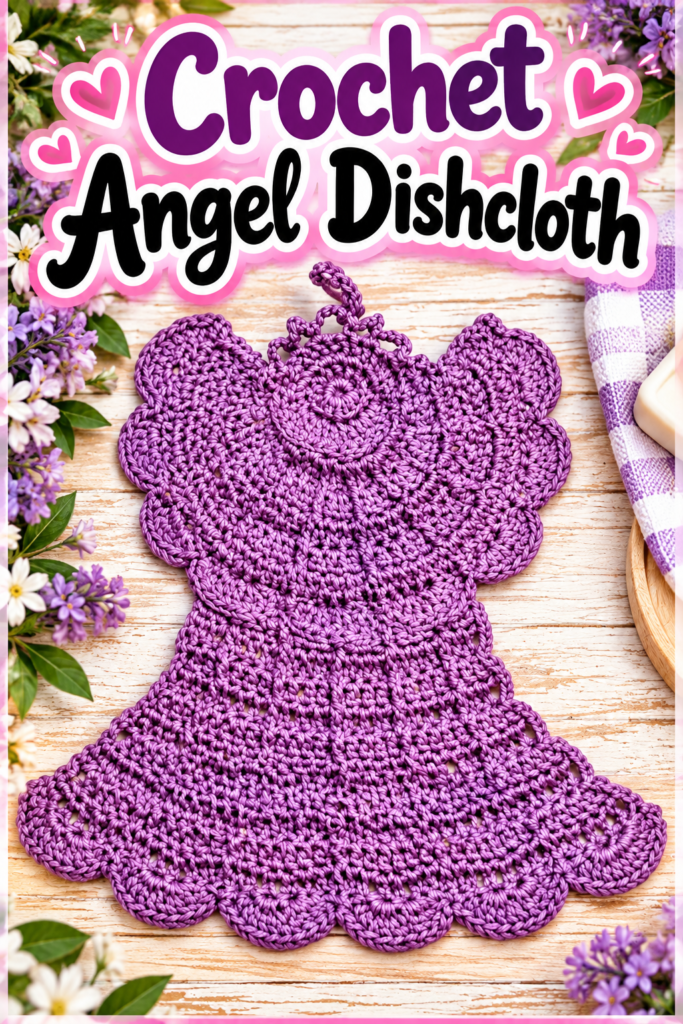 How to Crochet an Angel Dishcloth