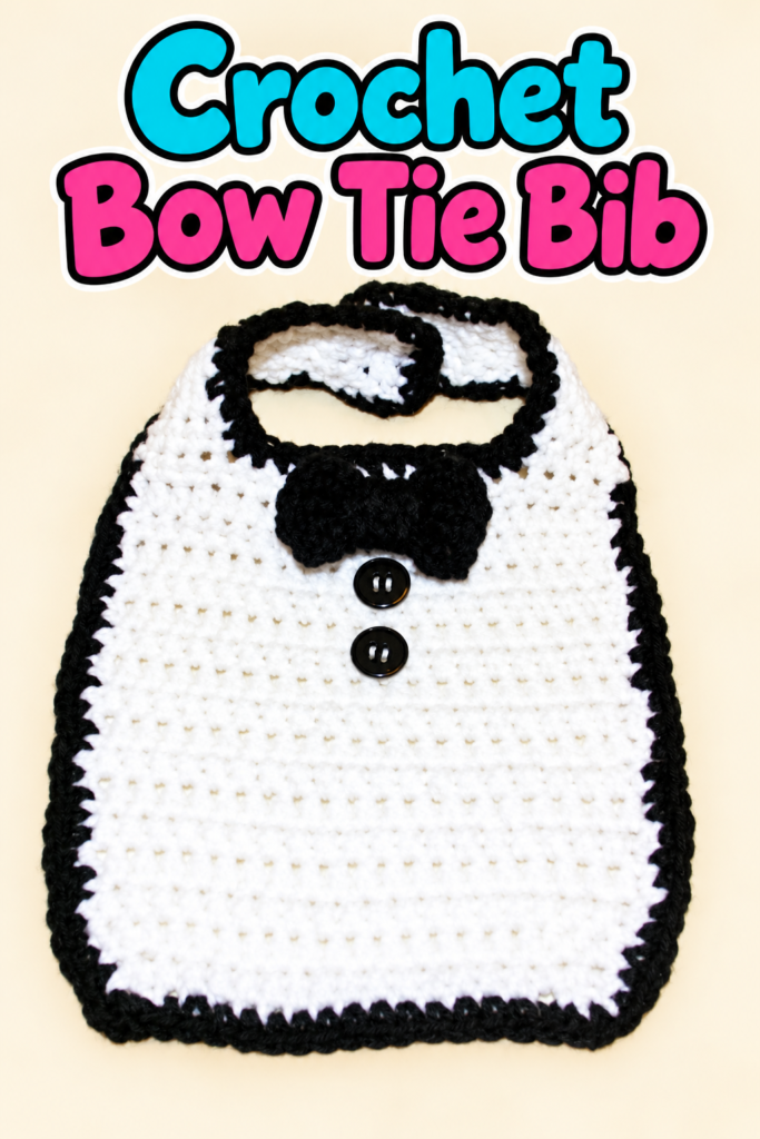 Crochet a Cute Baby Bow Tie Shirt Bib