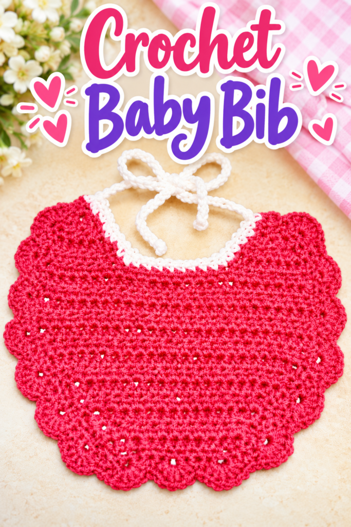 How to Crochet a Baby Shell Bib