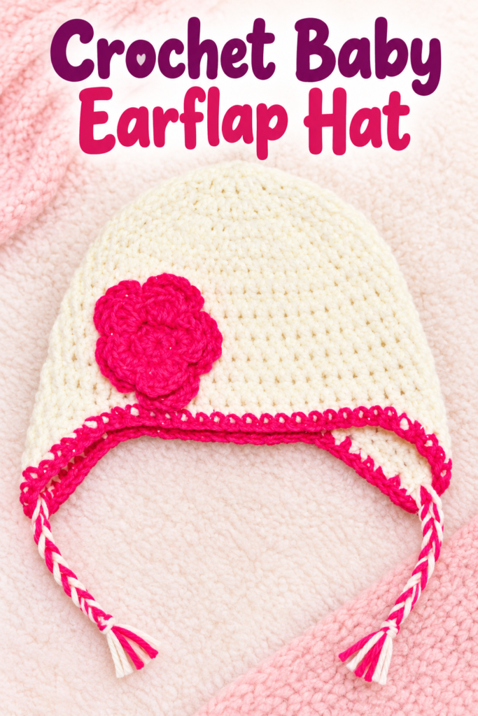 How to Crochet a Baby Earflap Hat